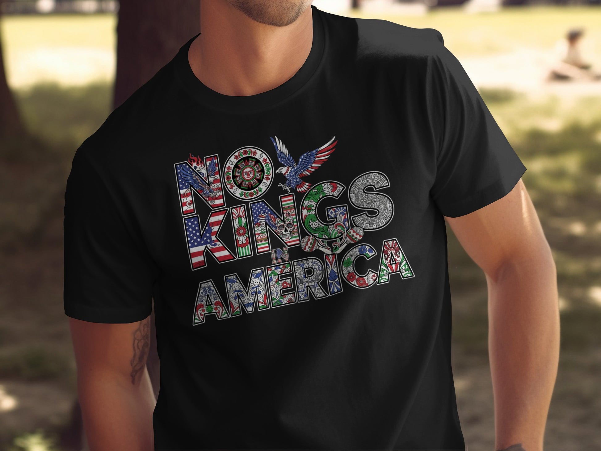 No Kings America Printed Graphic Tee Shirt product