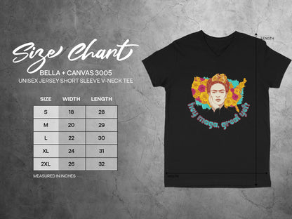 Frida Kahlo Inspired Graphic V-Neck Tee Product