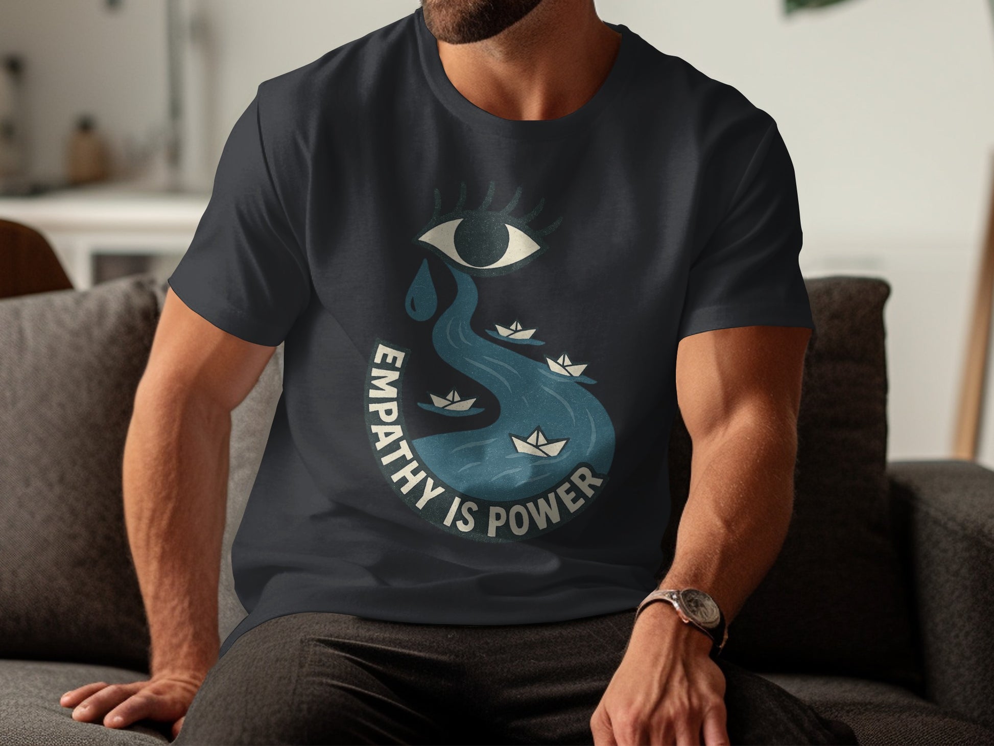 Empathy is Power Eye Teardrop Path Graphic T-Shirt product