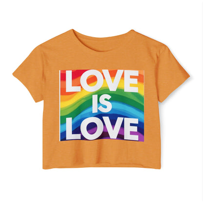 Pride corp top Rainbow Love is Love Crop Top for Festivals