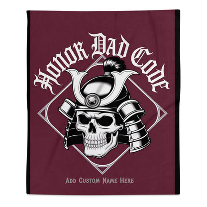 Honor Dad Code Samurai Skull Blanket product type