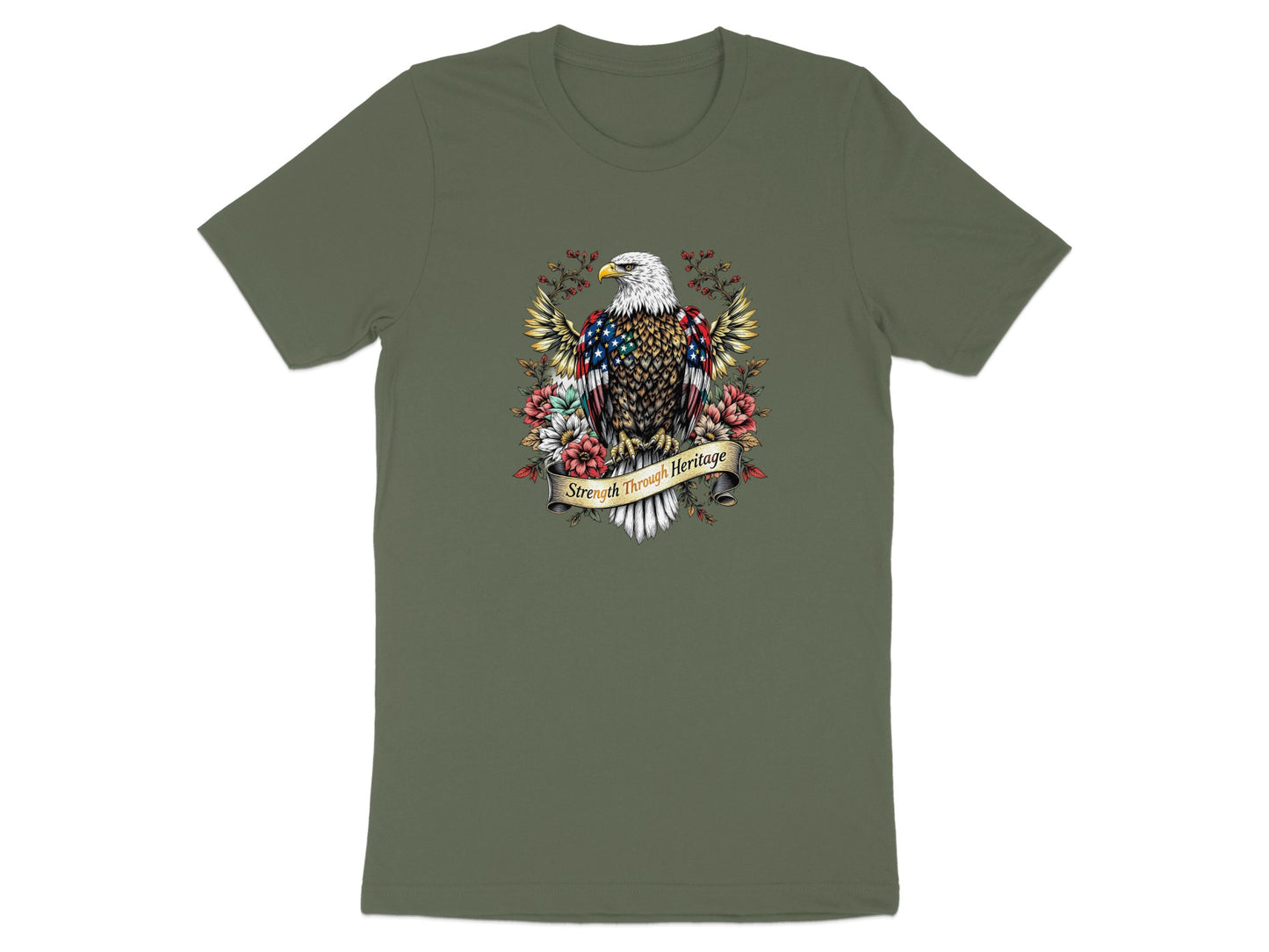 American Heritage Eagle Artistic Graphic T-Shirt