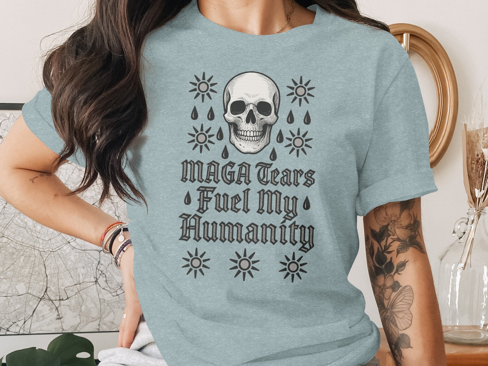 MAGA Tears Fuel My Humanity Statement T-shirt
