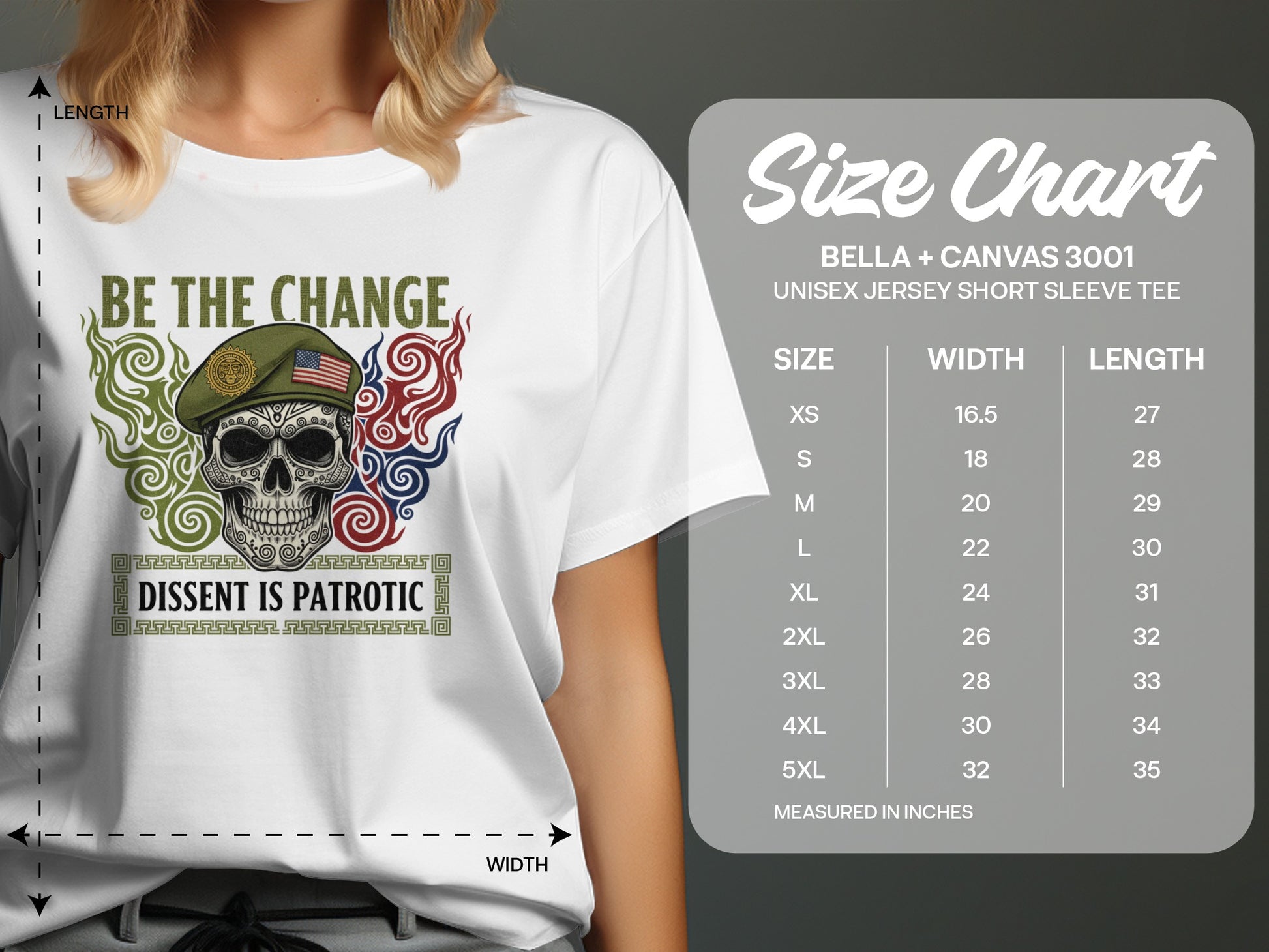 Be The Change Dissent Is Patriotic Skull Shirt