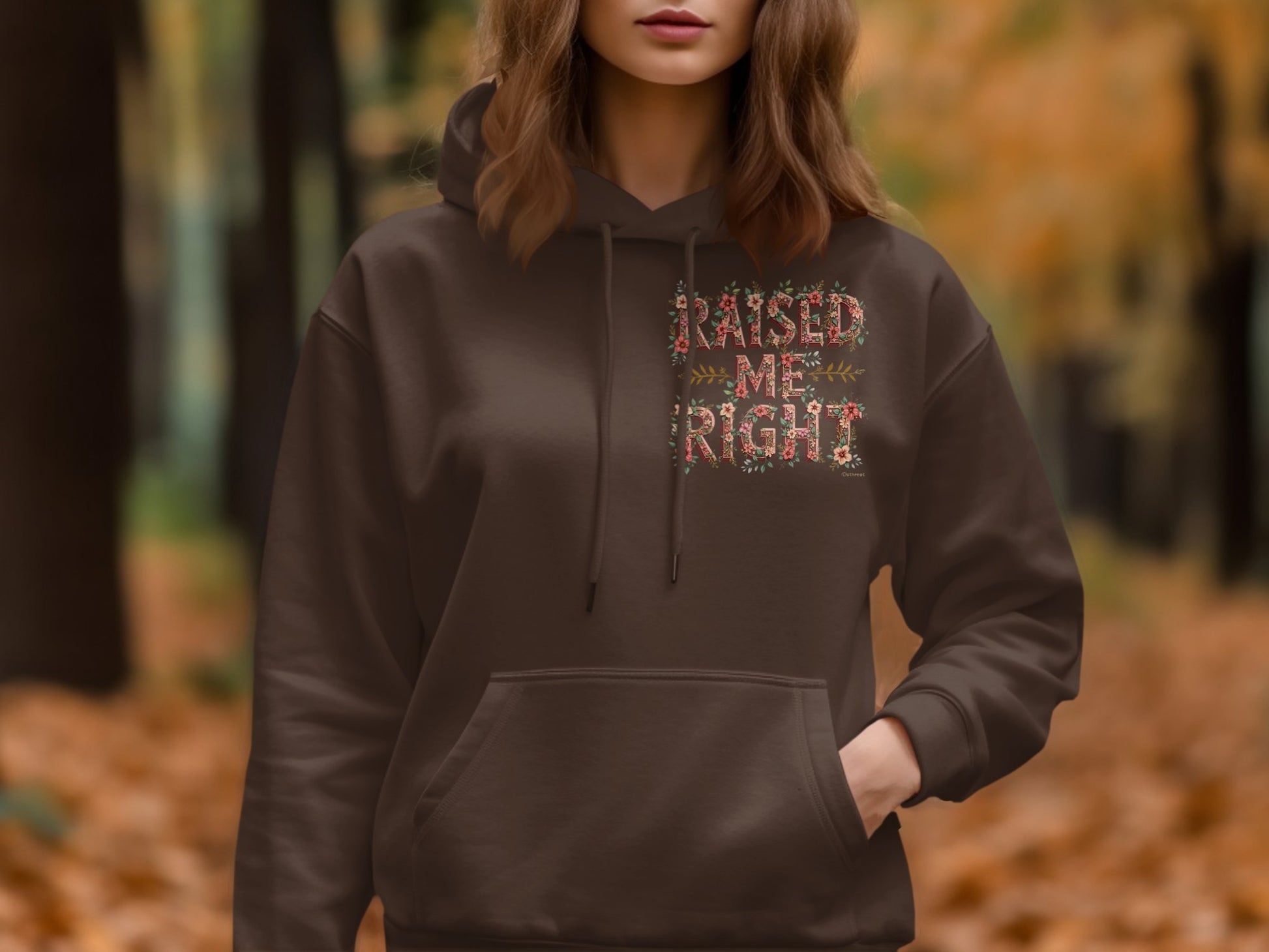 Raised Me Right Brown Pullover Hoodie product type