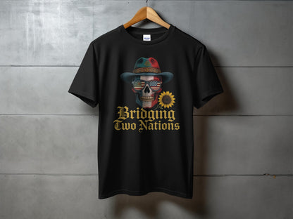 Bridging Two Nations Skull Graphic Tee Shirt product