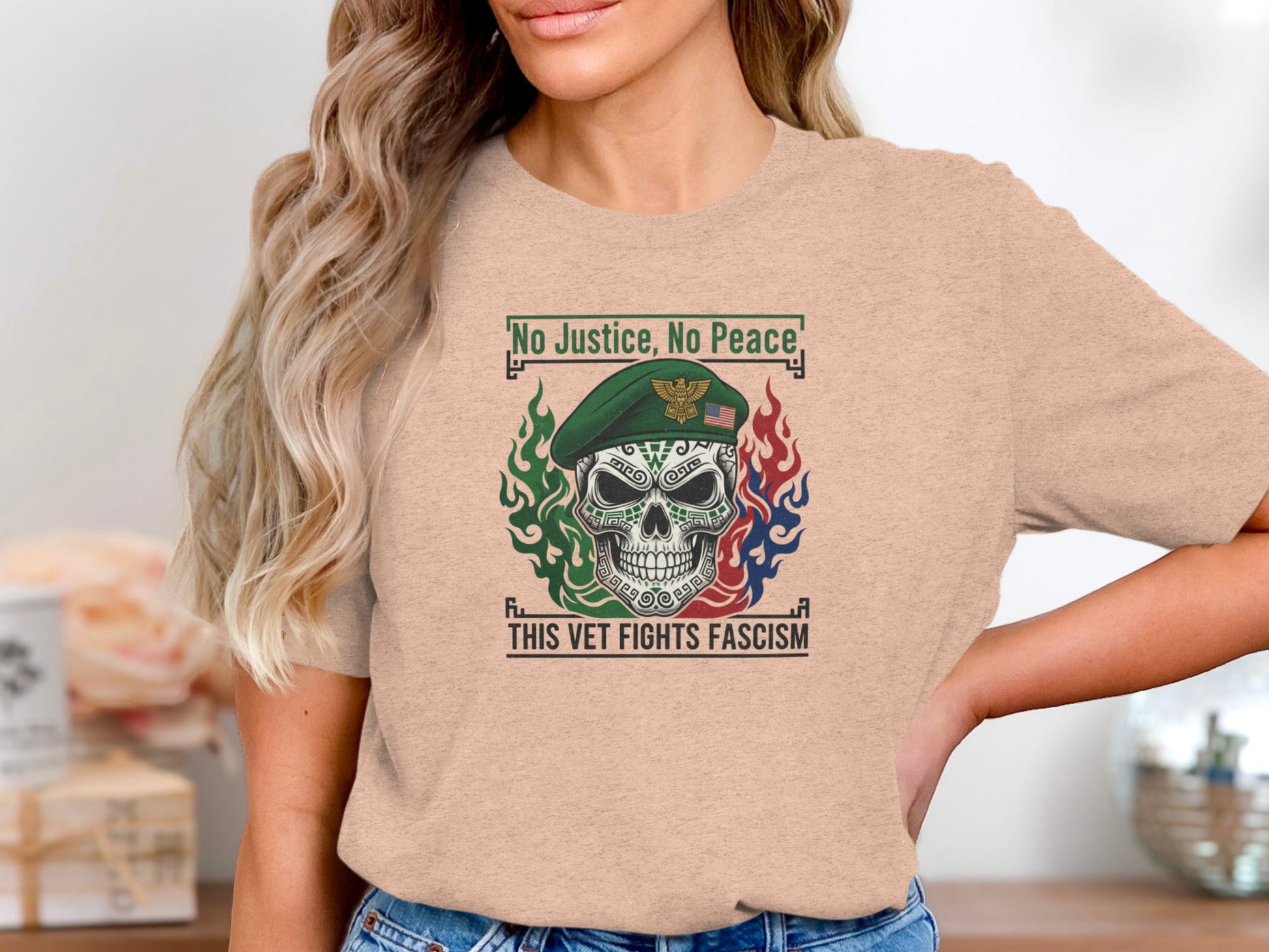 No Justice No Peace This Vet Fights Fascism Shirt