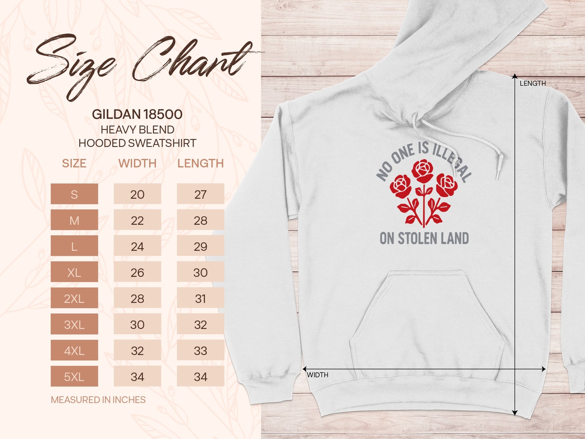 No One Is Illegal On Stolen Land Hooded Sweatshirt product type