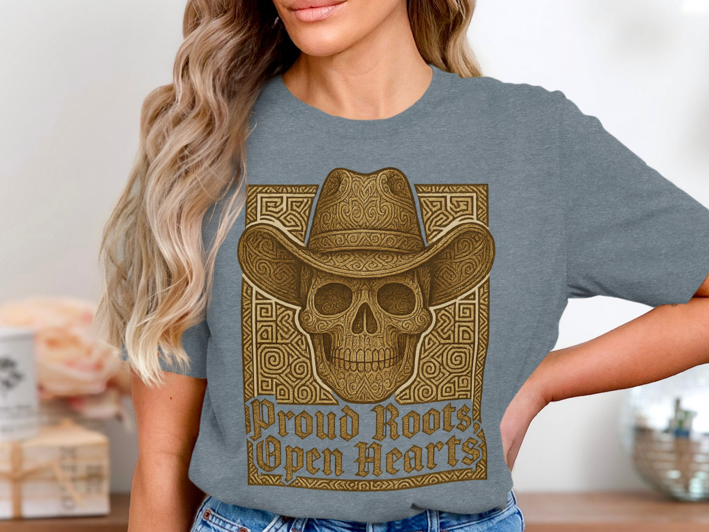 Proud Roots Open Hearts Skull T-Shirt