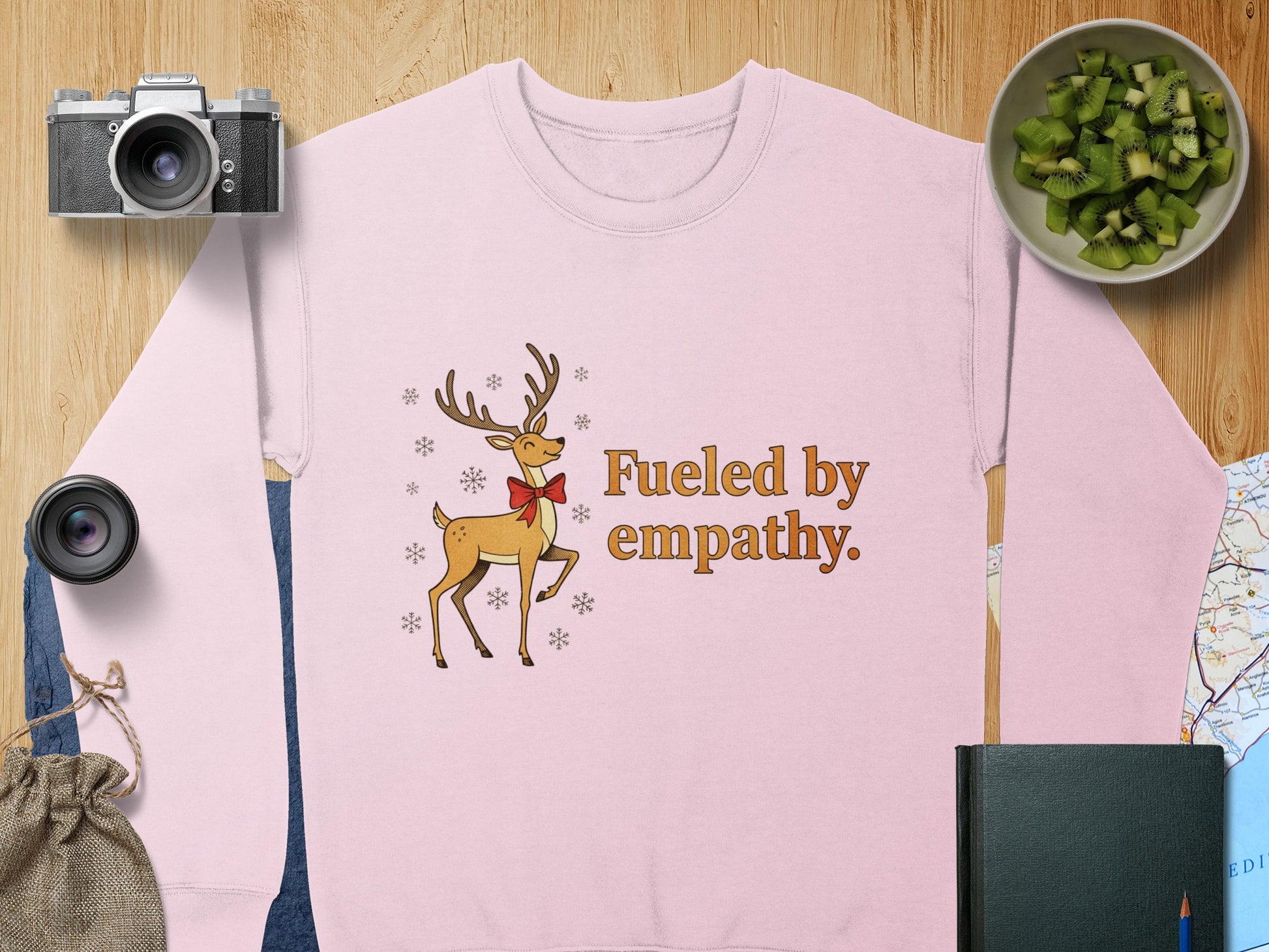 Fueled by empathy reindeer themed product