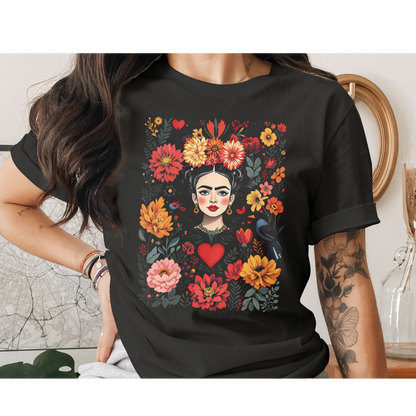 Frida Kahlo Vibrant Flowers Birds Hearts Design product type