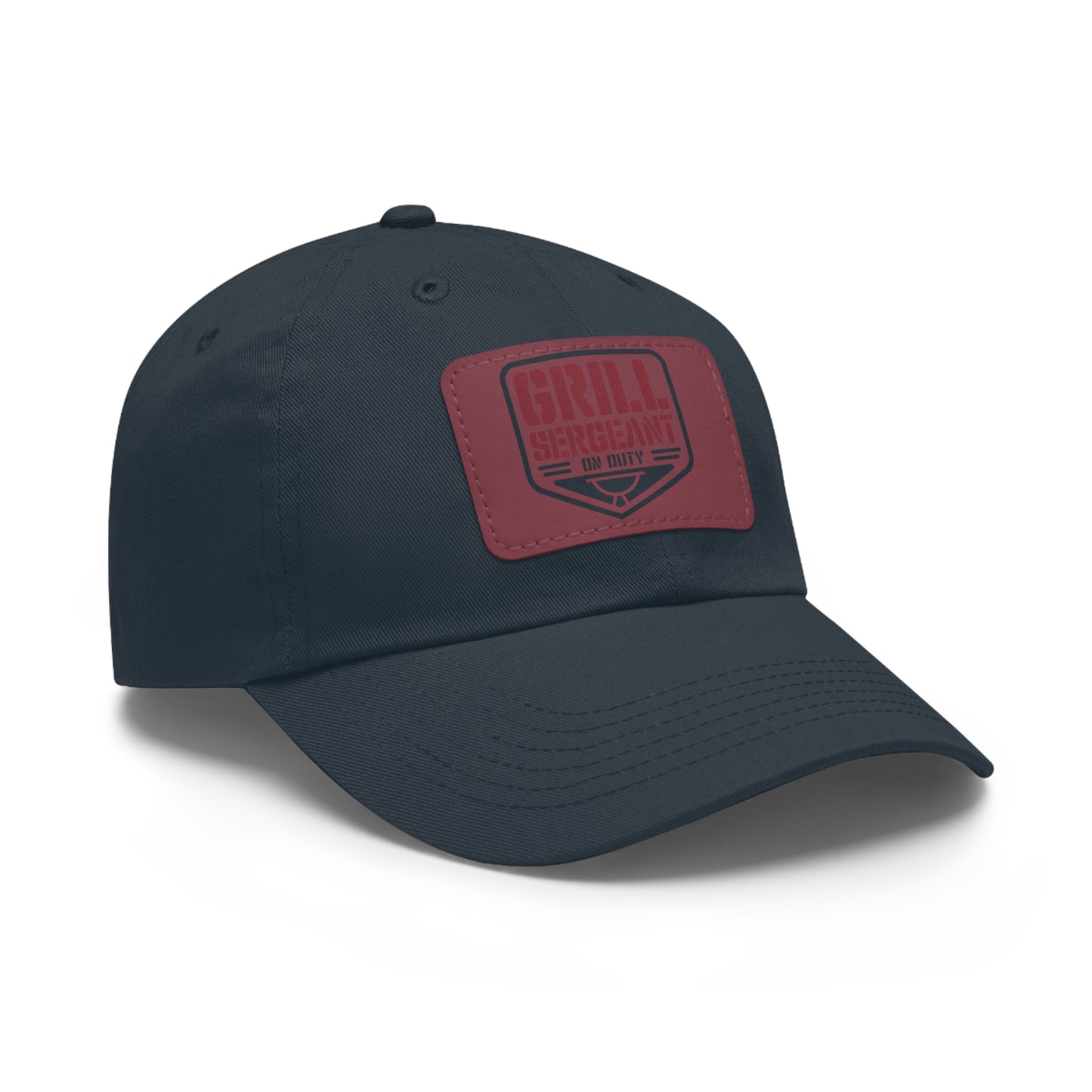 Grill Sergeant Dad Hat with Leather Patch | Perfect Gift for BBQ Enthusiasts