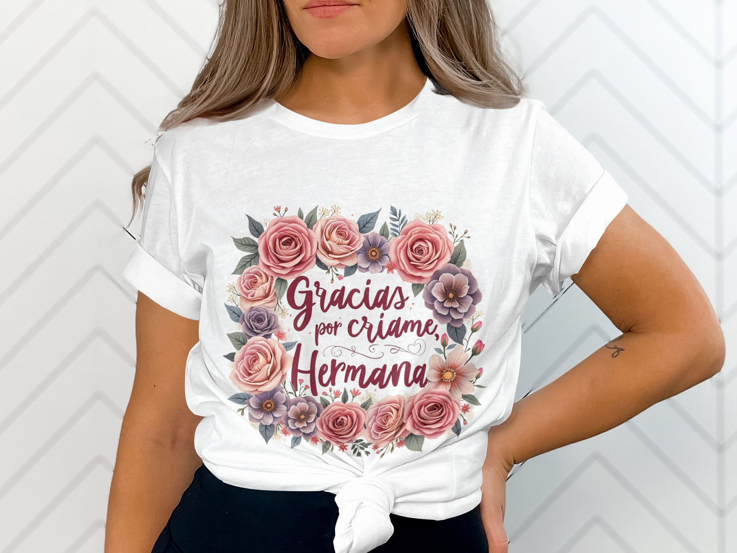 Gracias Por Cuidarme Hermana Flower Shirt product type