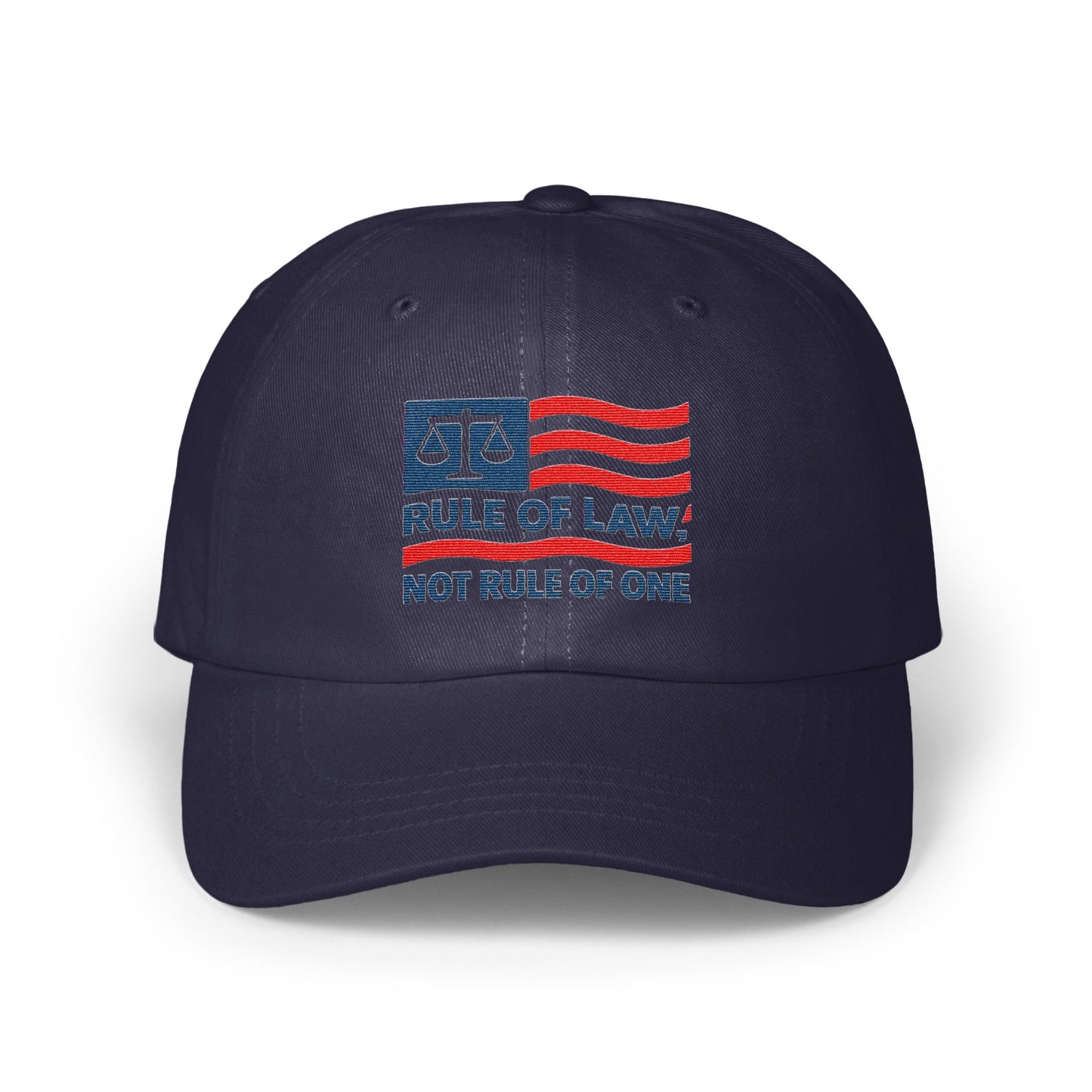 Rule of Law Not Rule of One Navy Blue Hat product type