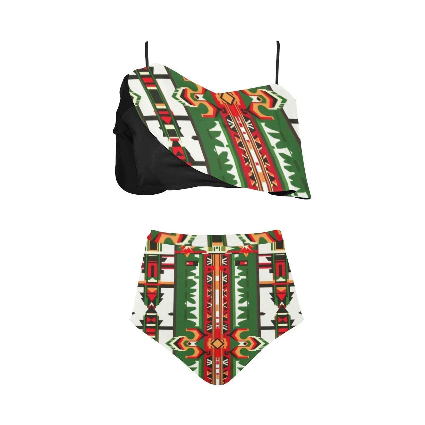 High Waisted Flounce Bikini Set (S13)