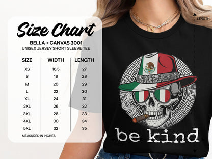 Be Kind Skull with Hat Graphic Tee