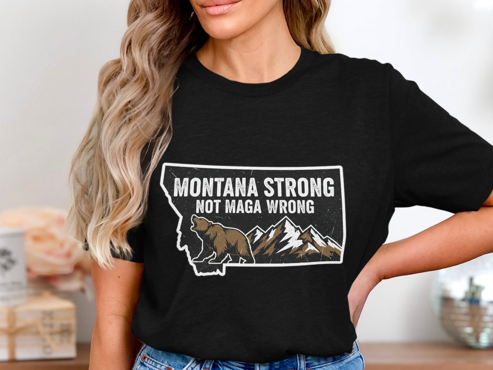 Montana Strong Not Maga Wrong Graphic T-Shirt product type