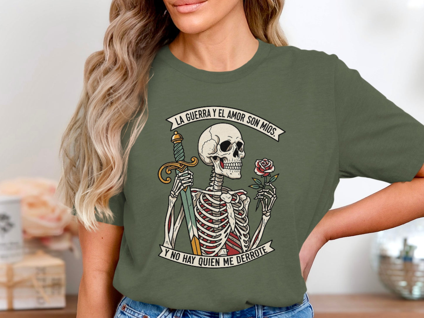 La Guerra El Amor Son Mios Skeleton Graphic T-Shirt product