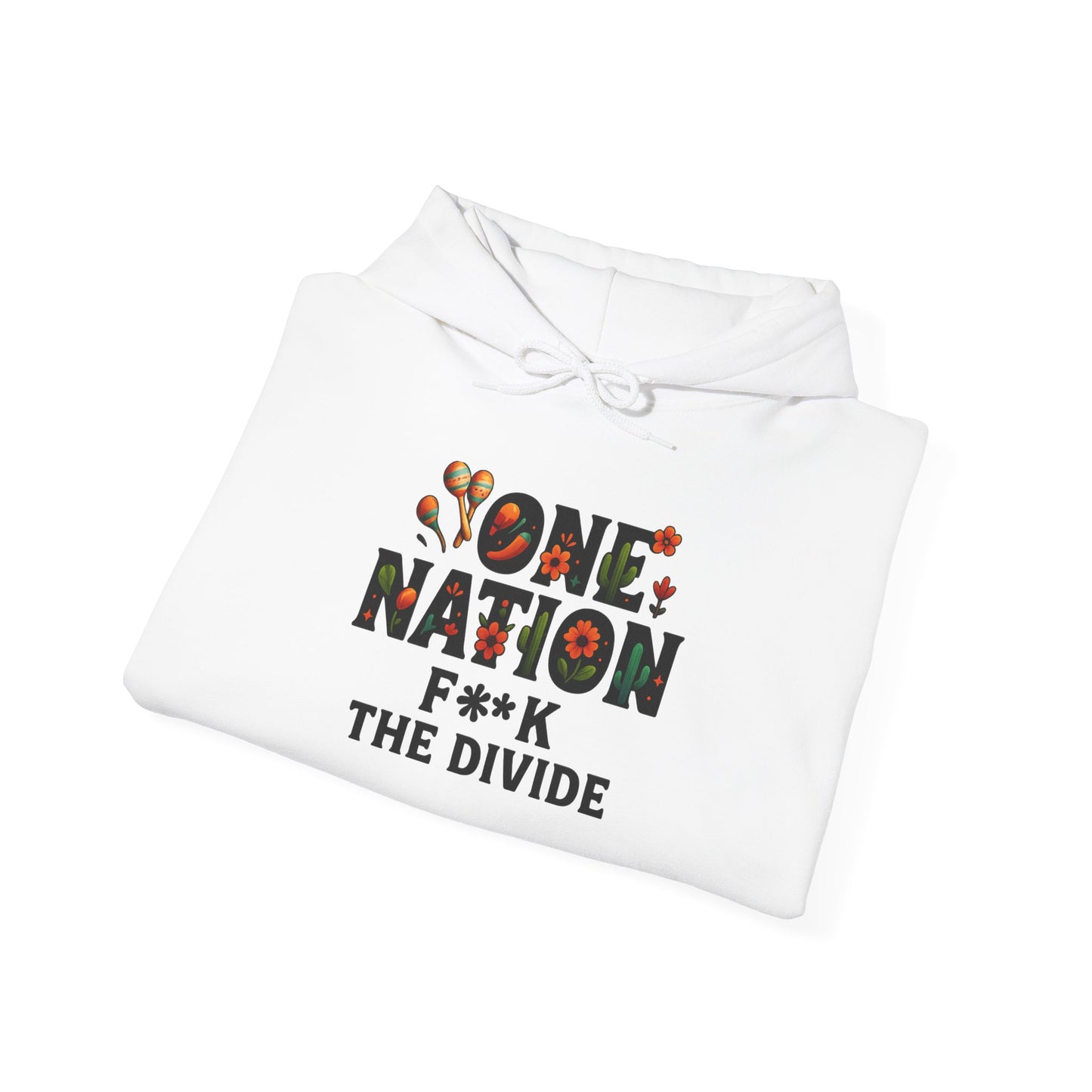 Pride hoodie One Nation Unisex Hoodie - F**k The Divide - Comfortable Heavy Blend Sweatshirt