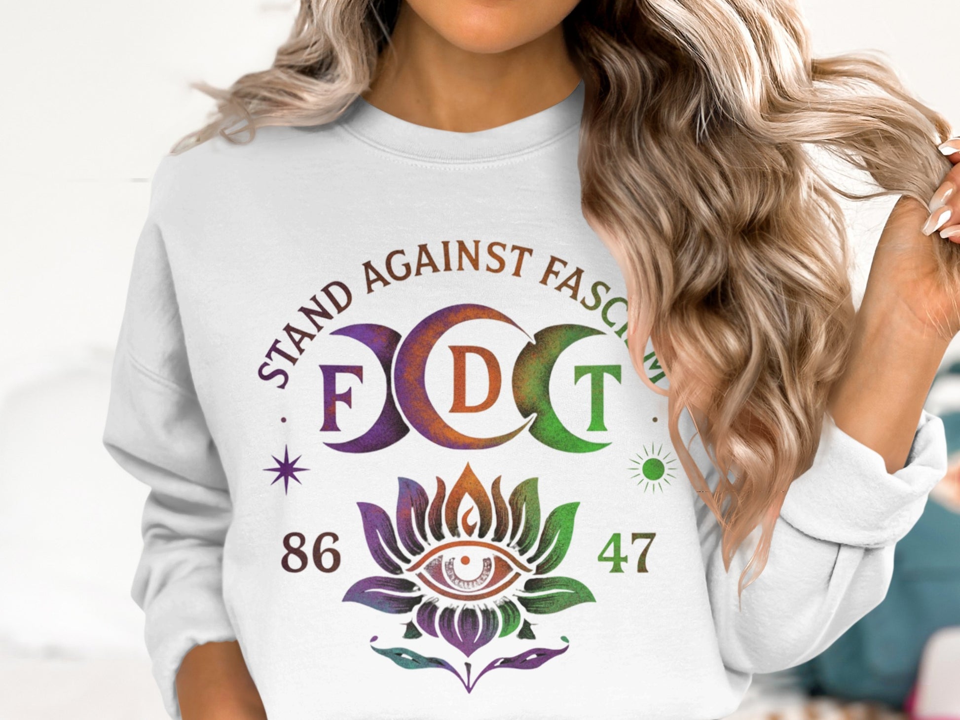 Stand Against Fascism Eye Emblem Sweatshirt product