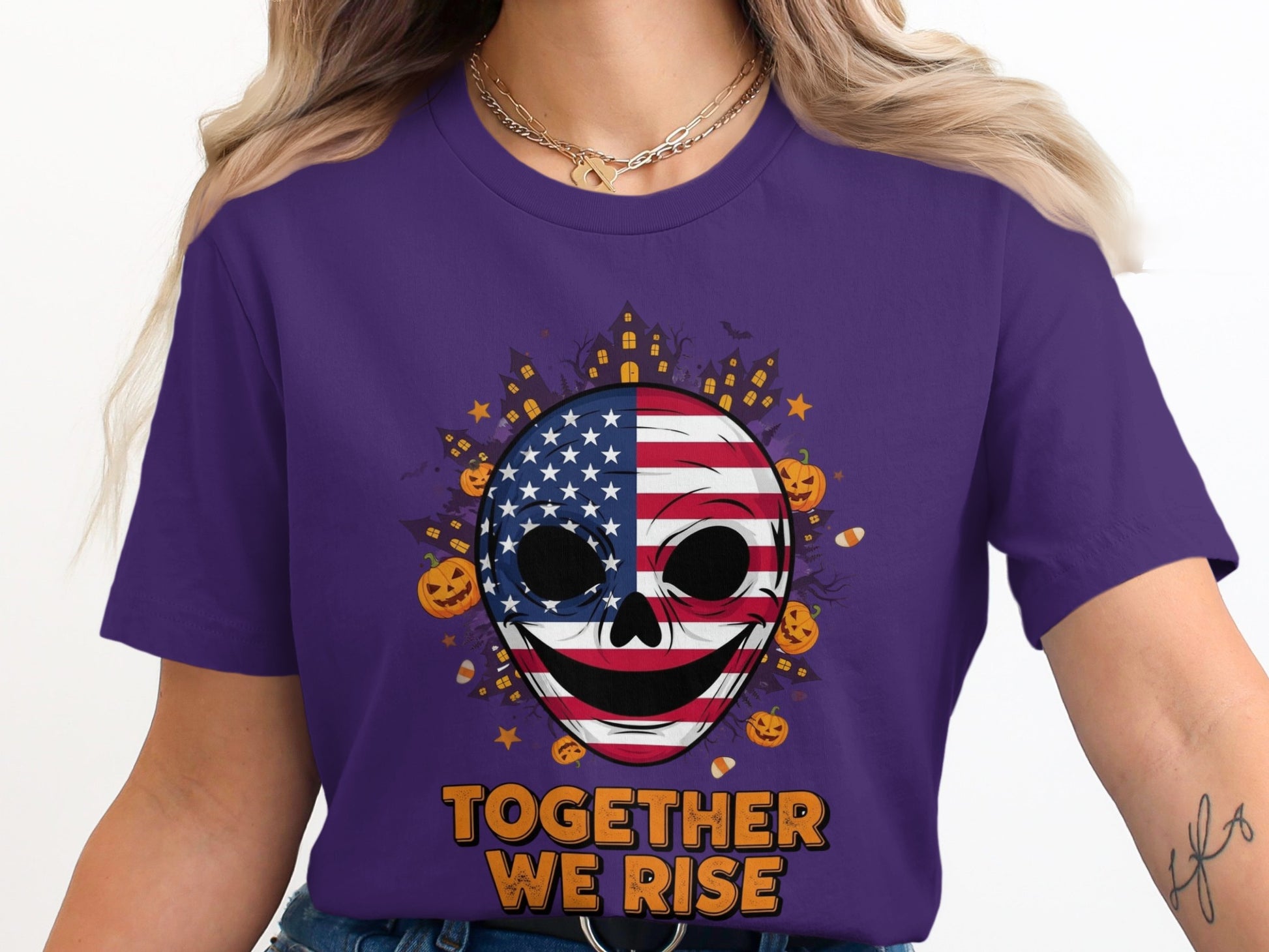 Together We Rise Halloween American Skull product