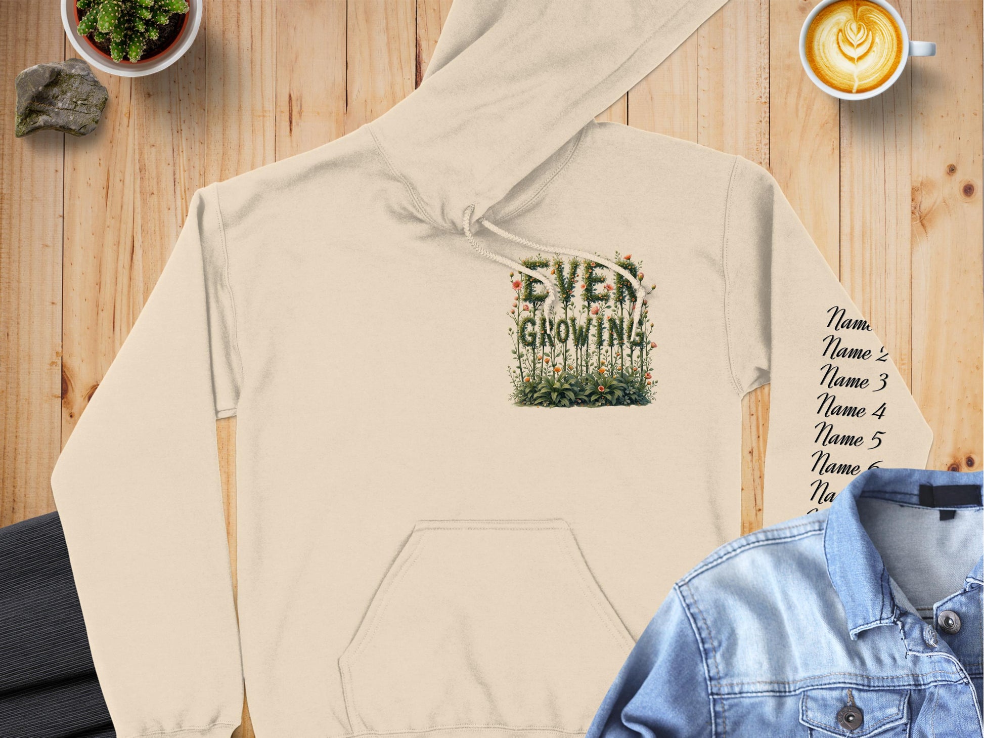 Even Growing Garden Design on Comfortable Hoodie product type