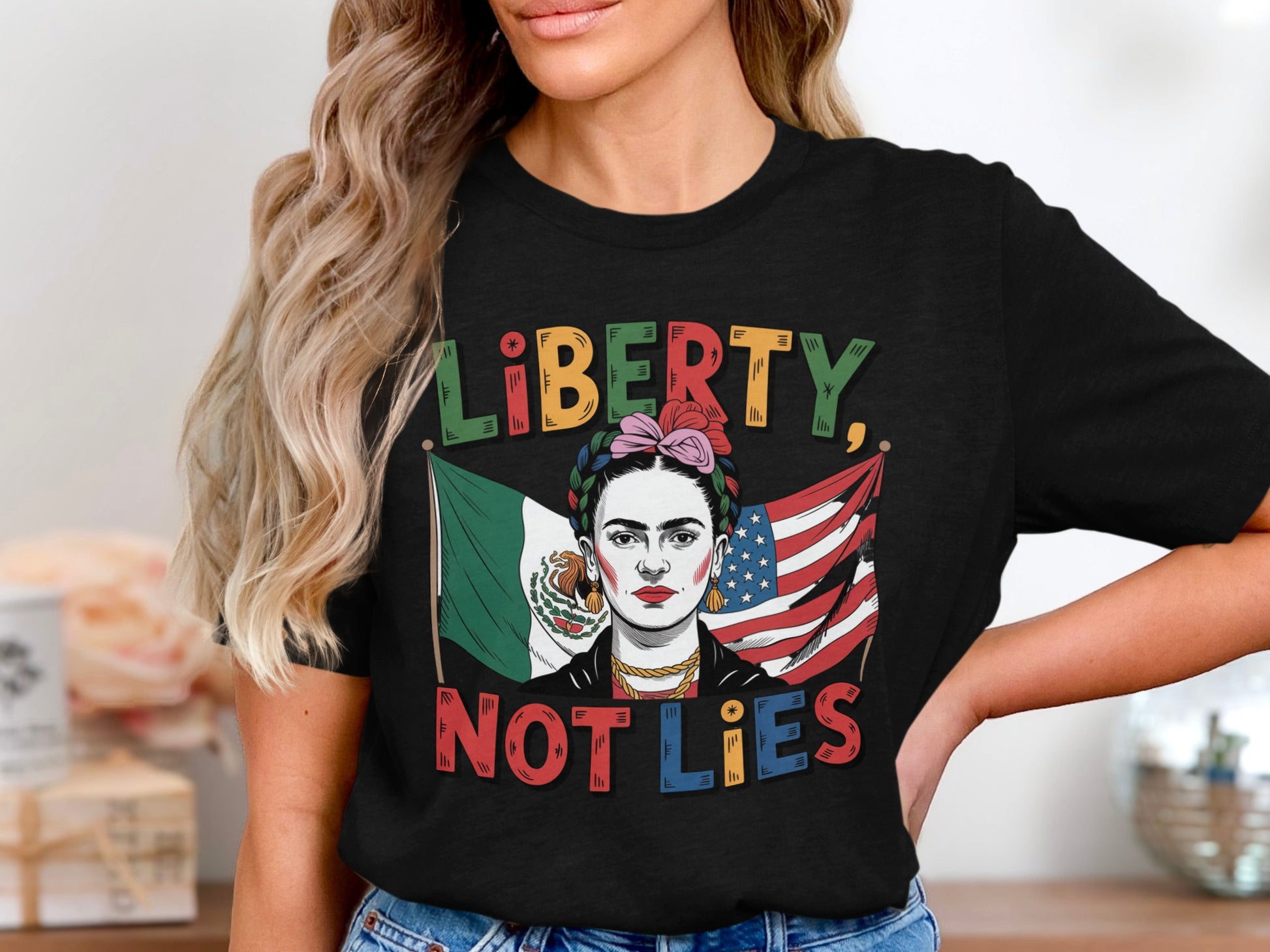Liberty Not Lies Graphic T-Shirt for Casual Product