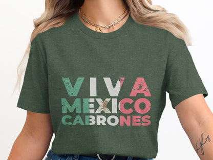 Viva Mexico Cabrones Graphic T-Shirt product type
