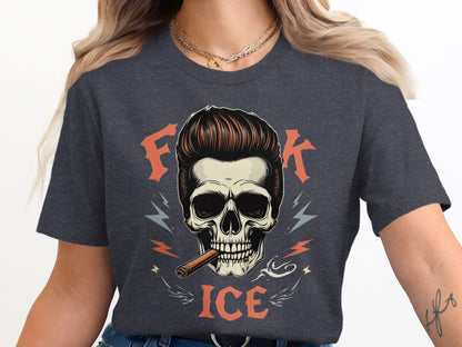 Skull Smoking Cigar Graphic Tee Shirt product