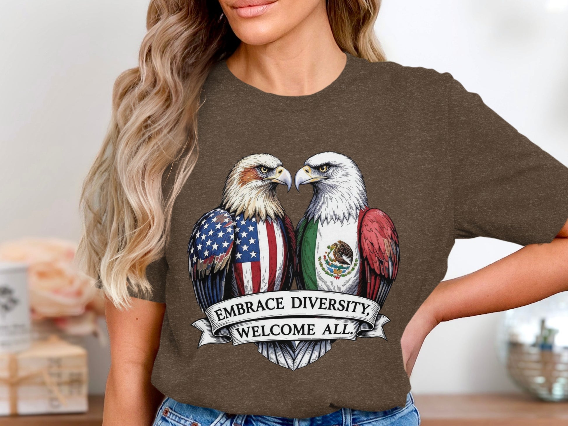Embrace Diversity Welcome All Printed Top Fashion product