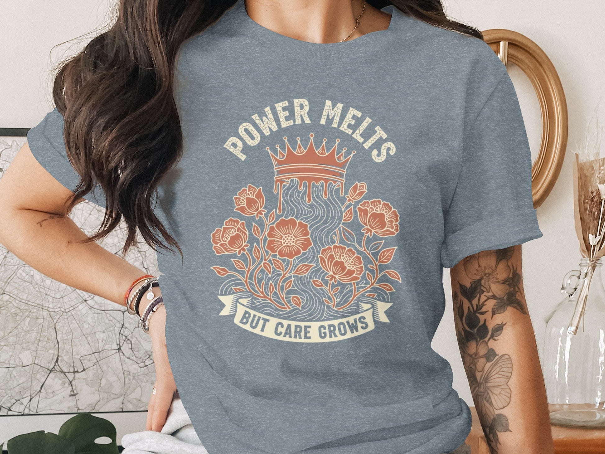Power Melts But Care Grows Stylish Graphic Tee product