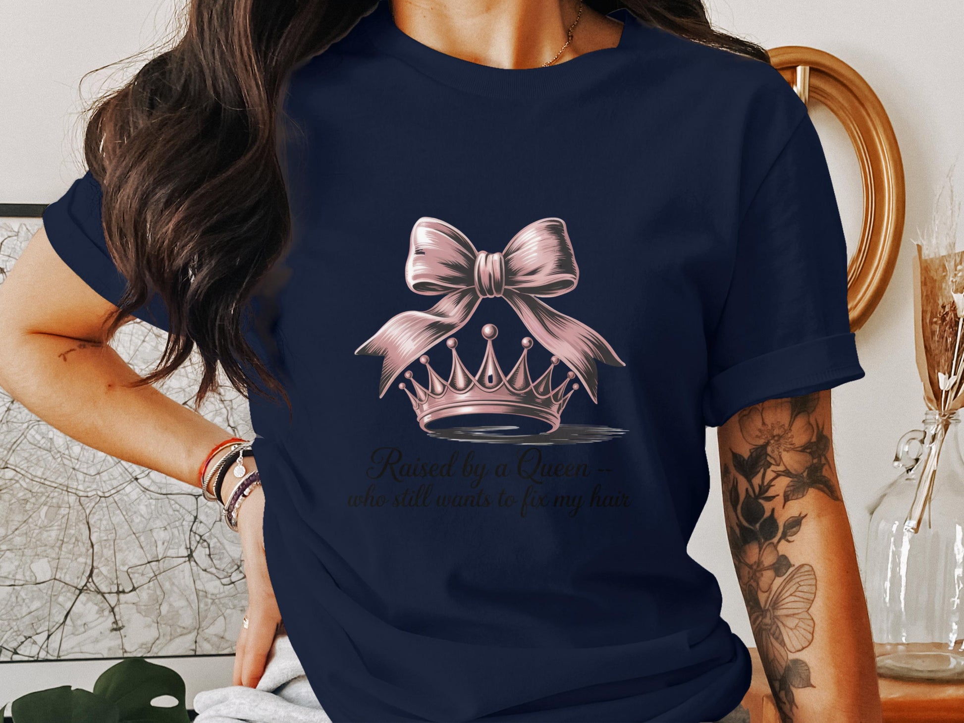 Raised by a Queen Graphic T-shirt product type
