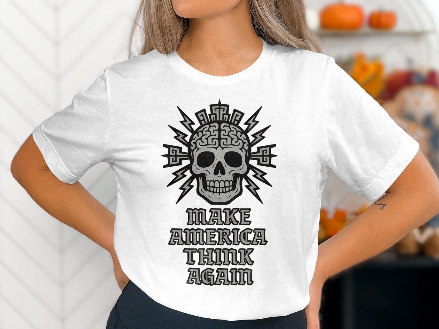Make America Think Again Skull T-shirt