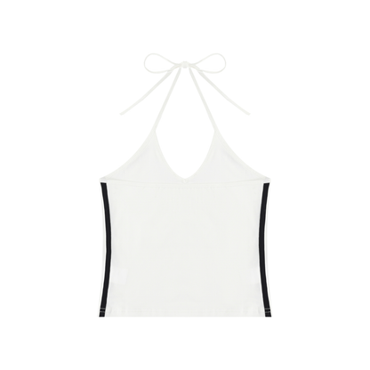 Subtle FDT Frida Kahlo Women's Color Block Halter Crop Tank Top