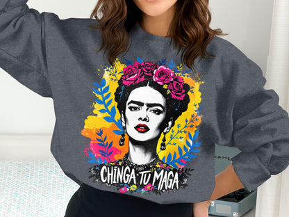 Colorful Frida Kahlo Artistic Graphic Sweatshirt product