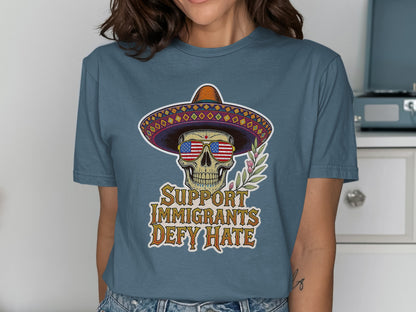 Support Immigrants Defy Hate Graphic T-Shirt product