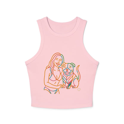 Pride tank top Cute Pet-Themed Women's Micro Rib Racer Tank Top - Perfect Summer Fit