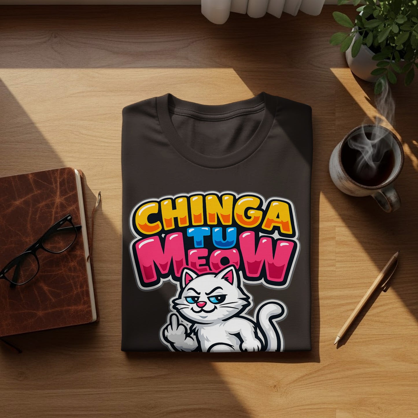 CHINGA TU MEOW Funny Cat Middle Finger product type