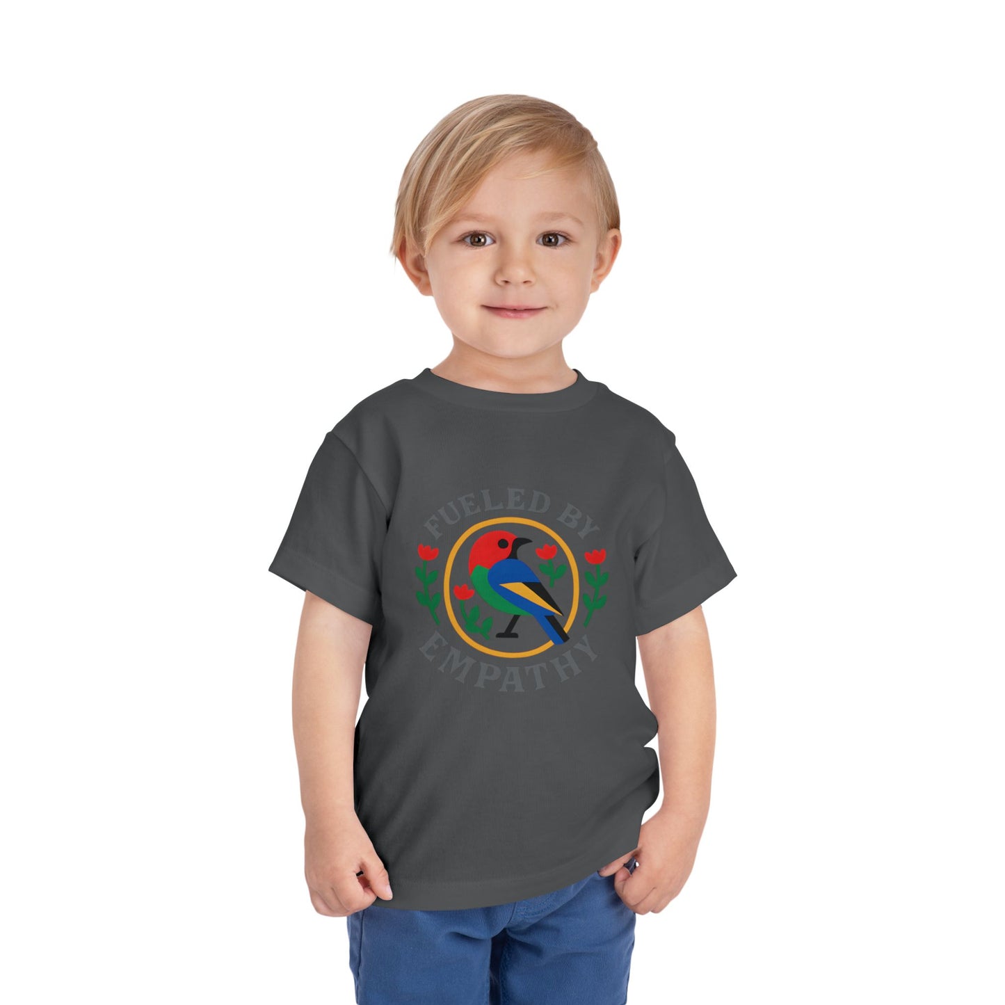 Empathy Bird Toddler Tee - Cute Short Sleeve Shirt for Kids, Gift for Birthdays, Encouraging Apparel, Toddler Fashion