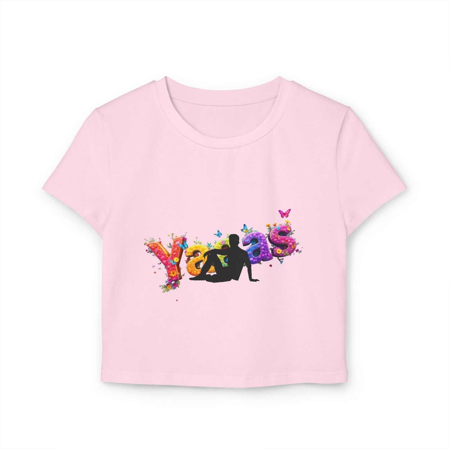 Pride Women&#039;s Baby Tee - Queer AF Rainbow Floral Design