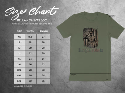 Patriotic Soldier Graphic Unisex Jersey Short Sleeve Tee
