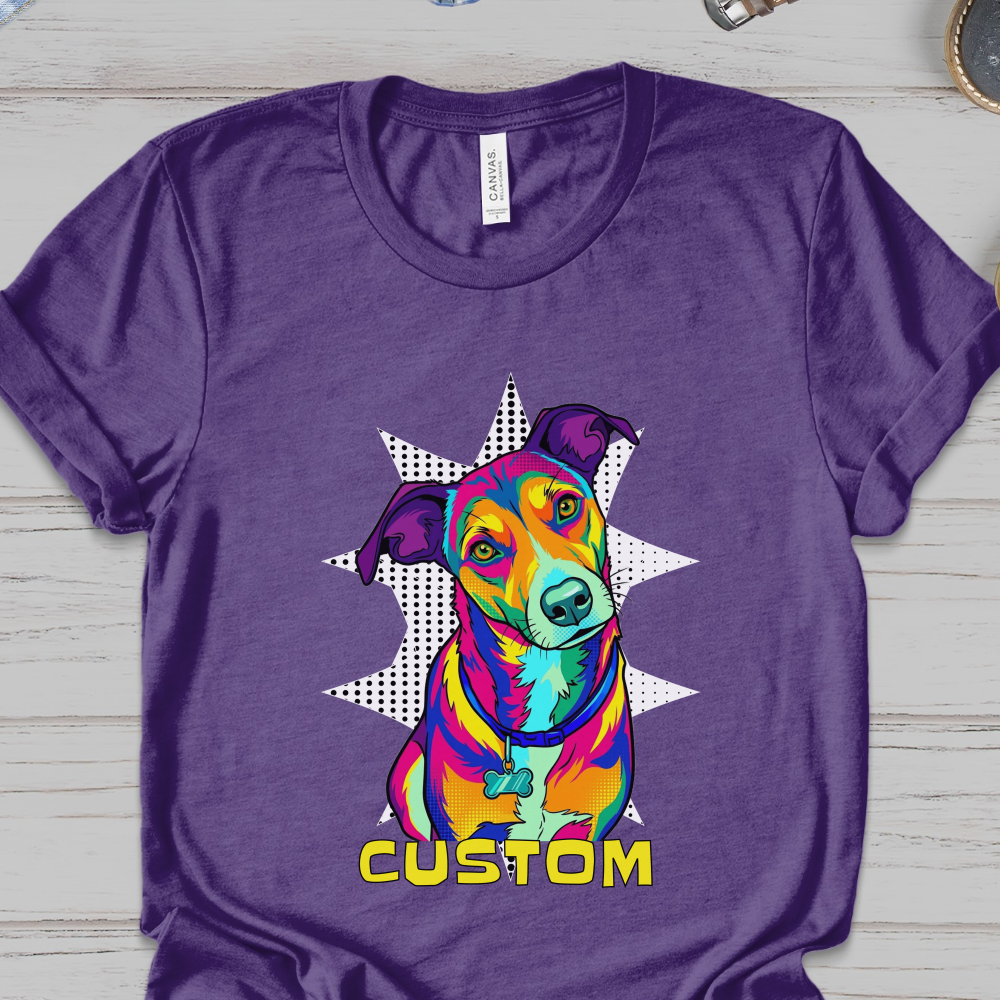 Custom Pop Art ..Gift Personlized Photo Family Shirt, Pet Tee, Soft Shirt For Mother's Day | Graduation Image Tee Upload Photo