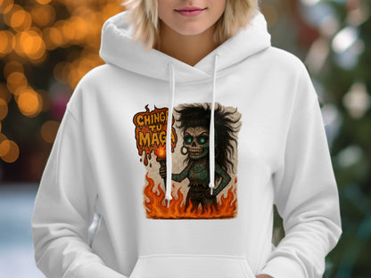 Ching Tu Mac Skull Print Graphic Hoodie product