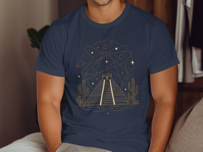 Ancient Pyramid with Cosmic Design T-shirt product
