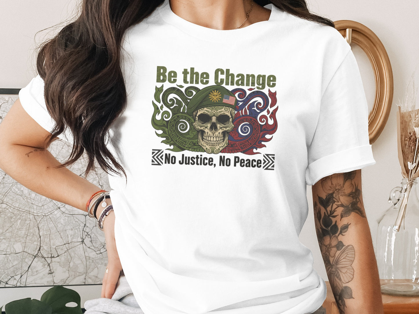 Be the Change No Justice No Peace graphic product