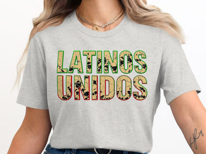 Latinos Unidos graphic tee with unique design product type