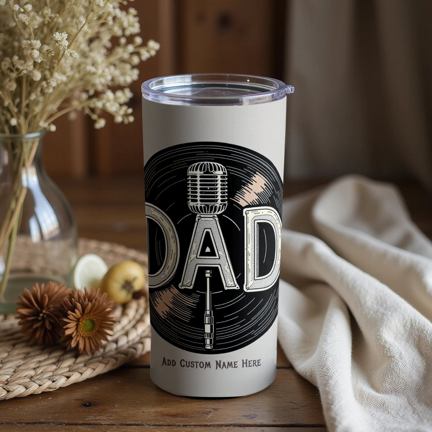 Dad Personalized Tumbler with Custom Name Retro product type