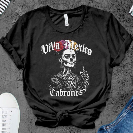 Viva Mexico Cabrones Skeleton Graphic Tee product type
