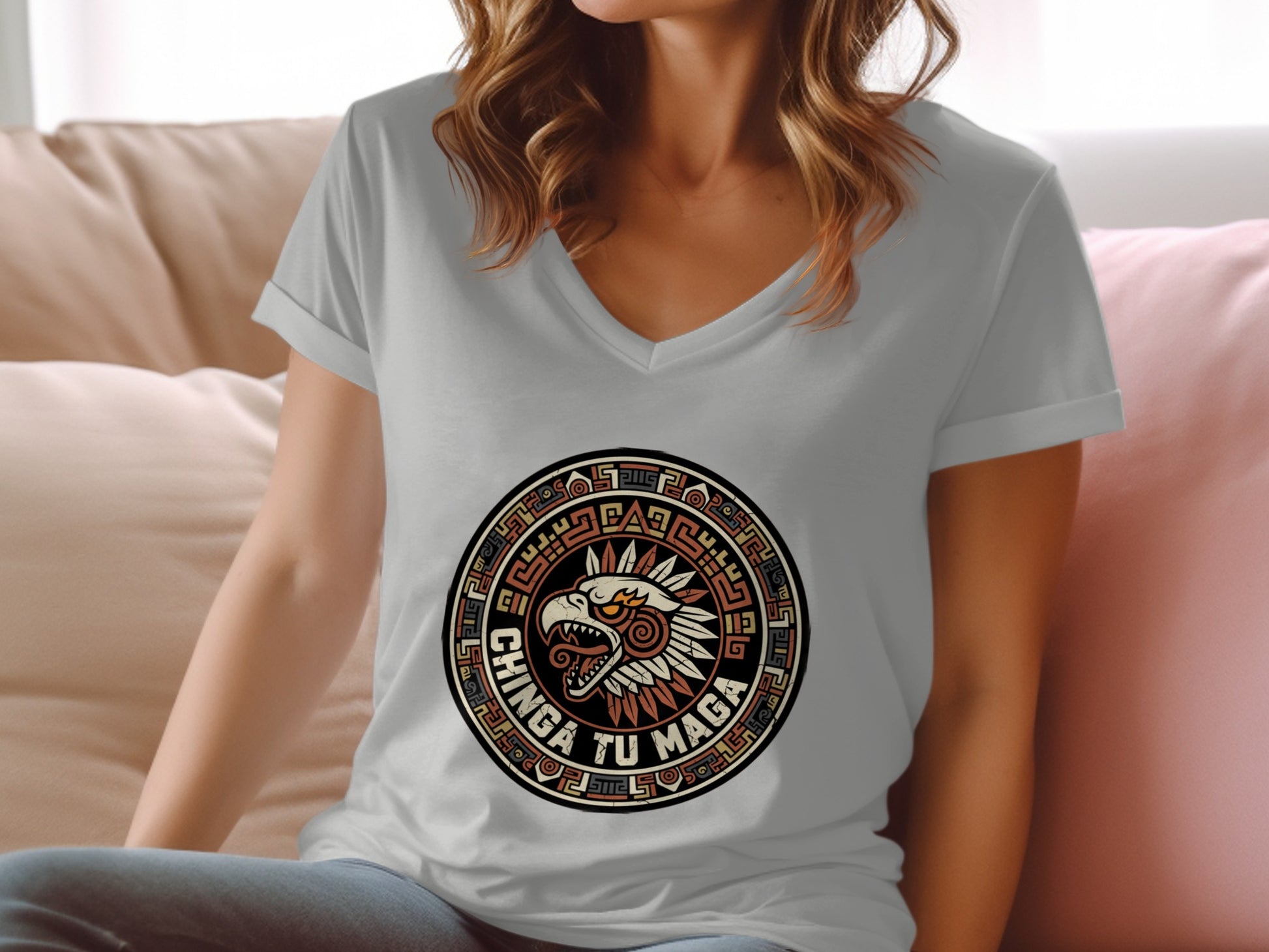 Aztec Inspired Graphic Tee Shirt Unique Product Type
