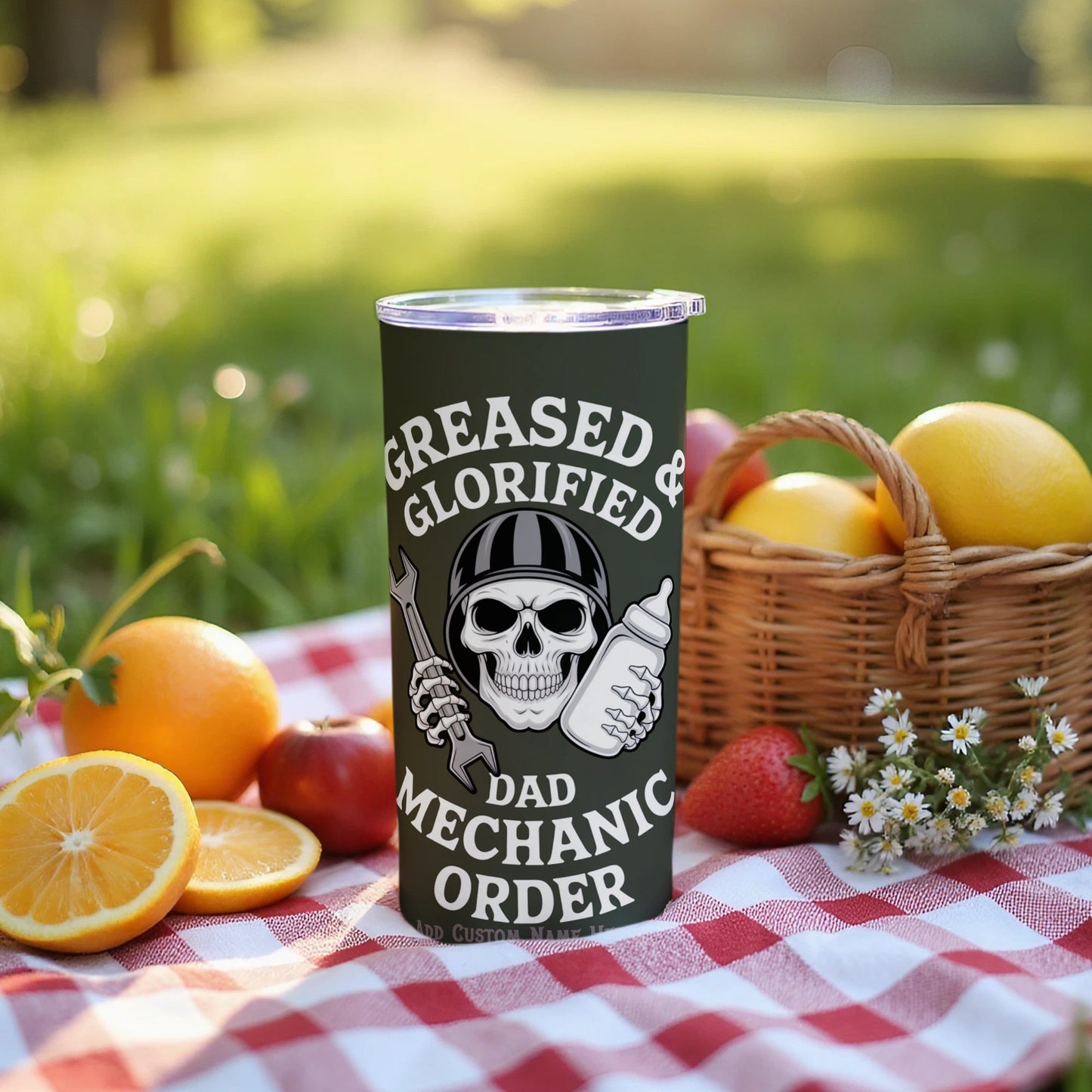 Greased Glorified Dad Mechanic Order Tumbler product